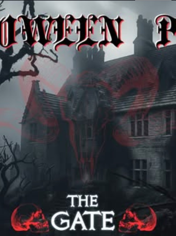 Posterul petrecerii de Halloween de la The Gate Bar